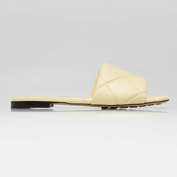 Bottega Veneta Light Yellow Leather The Padded Flat Sandals Size 9/39.5 - Picture 4 of 6